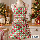 Red and Green Christmas Puddings Cotton Fabric — sewing inspiration
