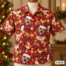 Dogs and Red Christmas Baubles Cotton Fabric — sewing inspiration