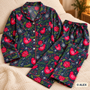 Red Birds and Snowflakes on Navy Cotton Flannel Fabric — sewing inspiration