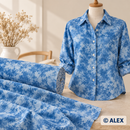 Light Blue Mottled Cotton Fabric — sewing inspiration