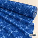 Dark Blue Mottled Cotton Fabric — fabric detail