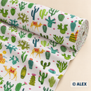 Cacti and Camels Cotton Fabric — fabric detail