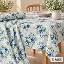 Blue and White Rose Bouquets Cotton Fabric — sewing inspiration