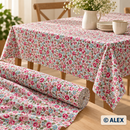Small Colourful Flowers on White Cotton Fabric — sewing inspiration
