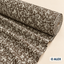 Beige Flowers on Brown Cotton Fabric — fabric detail