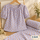 Small Roses on Lilac Cotton Fabric — sewing inspiration