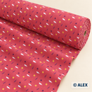 Stars and Lightning on Pink Cotton Fabric — fabric detail