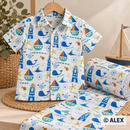 Whales Boats and Lighthouses Cotton Fabric — sewing inspiration