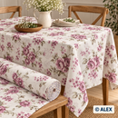 Large Mauve Rose Bouquets Cotton Fabric — sewing inspiration