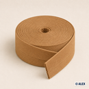 Brown cotton bias binding, 2 cm