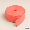 Coral Pink cotton bias binding, 2 cm