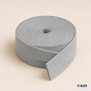 Grey cotton bias binding, 2 cm