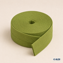 Khaki Green cotton bias binding, 2 cm