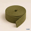 Olive Green cotton bias binding, 2 cm