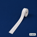 White narrow curtain heading tape, 2.5 cm wide