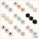Daisy flower Brussels lace in nine colours