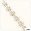 Ivory daisy flower Brussels lace