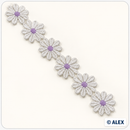 Light purple daisy flower Brussels lace