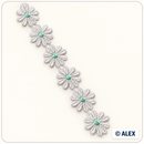 Mint daisy flower Brussels lace