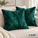 Dark Green velvet cushion covers — illustrative sewing use