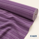 Purple Striped Stretch Denim Fabric on a roll