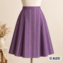 Purple Striped Stretch Denim Fabric — illustrative sewing example