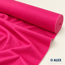 Hot Pink Stretch Denim Fabric on a roll