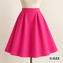 Hot Pink Stretch Denim Fabric — illustrative sewing example