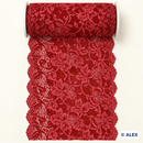 Red rose scroll elastic lace, 14 cm, product view