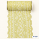 Yellow bow floral elastic lace, 16 cm, product view