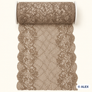 Light Brown Diamond Floral Elastic Lace – 17 cm product view