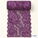 Purple Rose Scroll Elastic Lace – 13 cm product view