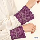 Purple Rose Scroll Elastic Lace – 13 cm example use
