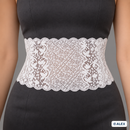 White Leafy Diamond Elastic Lace – 17 cm example use