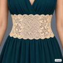 Beige Leafy Diamond Elastic Lace – 17 cm example use