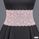 Light Pink Leafy Diamond Elastic Lace – 17 cm example use