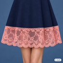 Pink Abstract Floral Elastic Lace – 15 cm example use