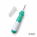 Ergonomic seam ripper with protective cap; colour may vary