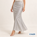 Silver Brocade Fabric — sewing use example