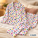 Colourful Hearts on White Cotton Flannel Fabric