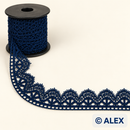 Blue Fan Edge Brussels Lace – 2.5 cm