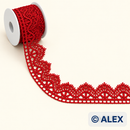 Red Fan Edge Brussels Lace – 2.5 cm