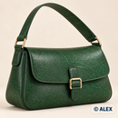 Green Crackle faux leather sewing inspiration