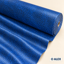 Blue Crackle faux leather fabric roll