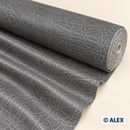 Grey Crackle faux leather fabric roll
