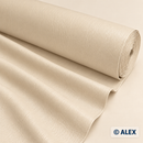 Ivory Grained faux leather fabric roll