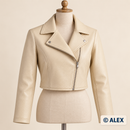 Ivory Grained faux leather sewing inspiration