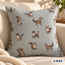 Kittens Cotton Upholstery Fabric – generated cushion-cover illustration