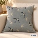 Swallows Cotton Upholstery Fabric – generated sewing-use illustration