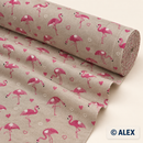 Flamingos & Hearts Cotton Upholstery Fabric – studio fabric roll